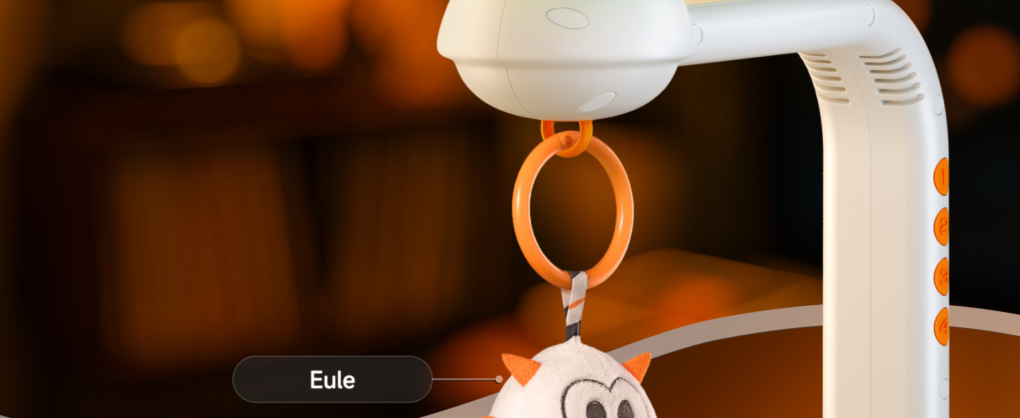 Мобіль для ліжечка TUMAMA 3 в 1 з проєкцією та музикою, іграшки для малюків від 0 до 12 місяців