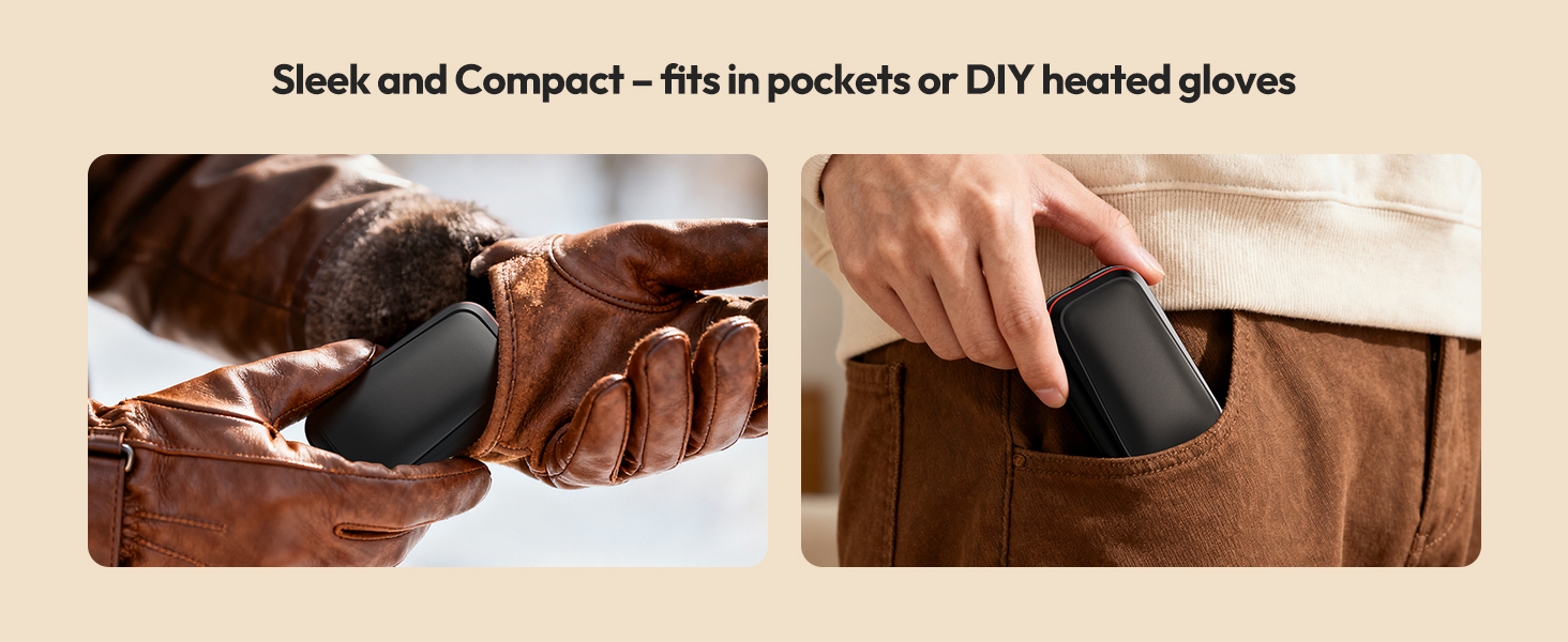 Електричні грілки для рук Gaiatop 2 шт. з магнітом, 4000mAh, USB, багаторазові, швидкий нагрів за 3 секунди, 3 режими, компактні, ідеальні для подарунків чоловікам та жінкам, чорні