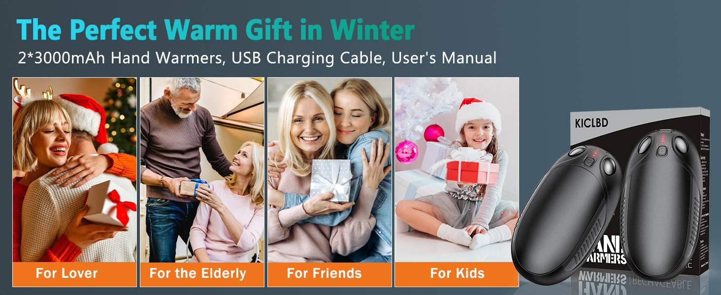 Електричні грілки для рук, набір 2 шт. - перезаряджувані, портативні, 4 режими нагріву. Ідеальний подарунок для спорту, гольфу, кемпінгу