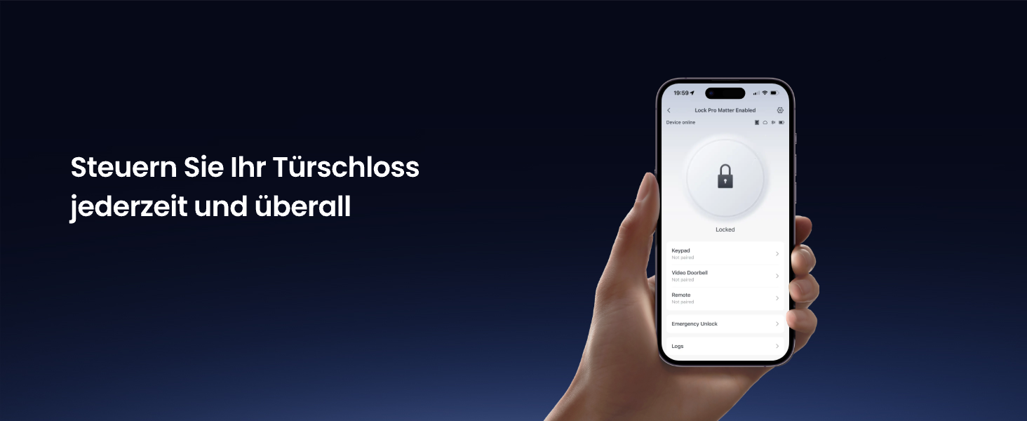 SwitchBot Smart Lock Pro: Розумний замок з акумулятором, Matter, WiFi, підтримка Apple Home, Alexa, Google Home, IFTTT, чорний