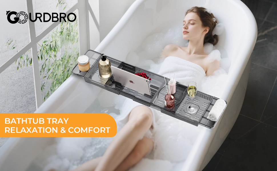 Підставка для ванни чорна, висувна, з полицею для книг, водонепроникна, аксесуари для ванної кімнати