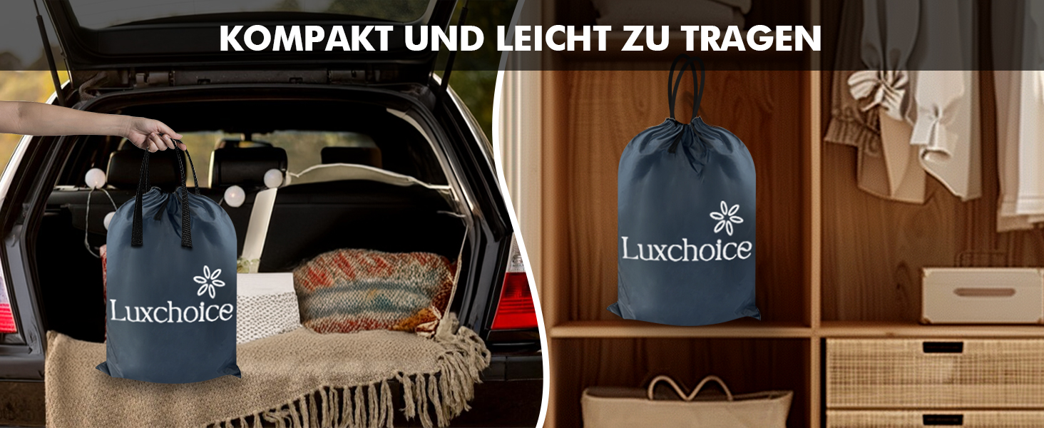 Надувне ліжко Luxchoice з електричним насосом для 2 осіб (205x155x38 см) - Dark Orange