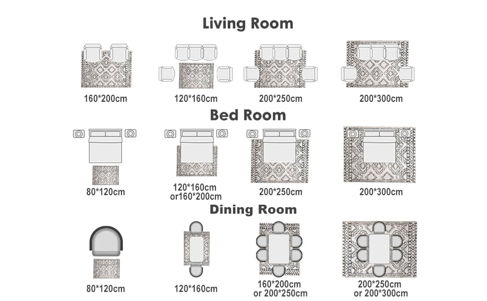 Сучасний протиковзкий килимок Leesentec з коротким ворсом, бежевий/білий, 200x250см, вітальня/спальня