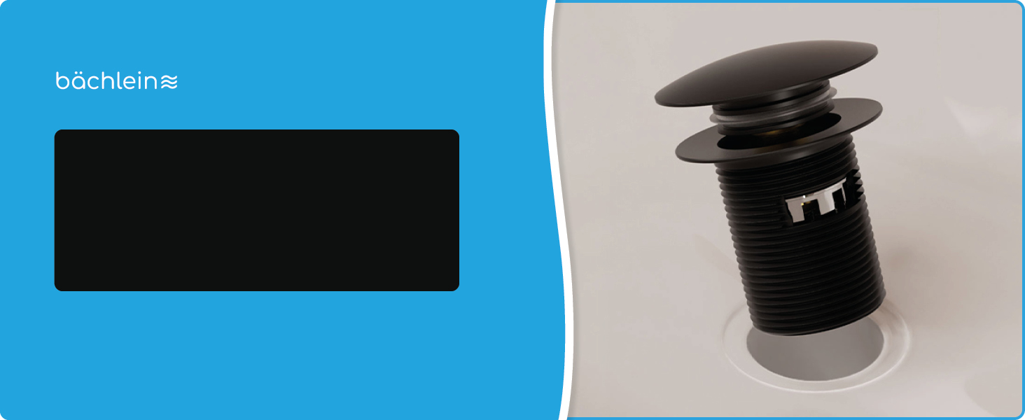 Змішувач для ванної кімнати Bächlein Tamina з водоспадним дизайном, однозахватний, антрацит, з монтажним комплектом