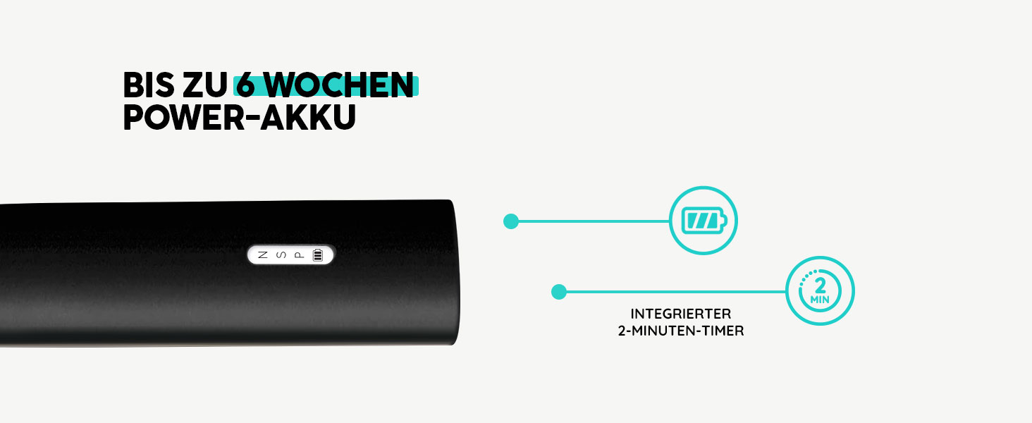 Електрична звукова зубна щітка happybrush® Eco Vibe 3+ – Чорний (Ocean) – Комплект з насадками, 2 роки гарантії
