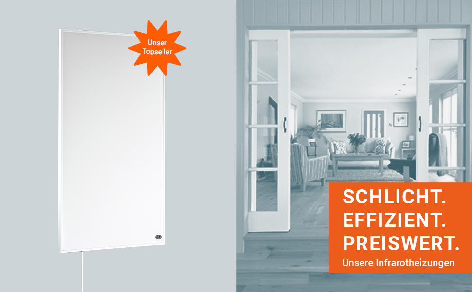 Інфрачервовий обігрівач 1000 Вт з термостатом та захистом від перегріву. З малюнком 