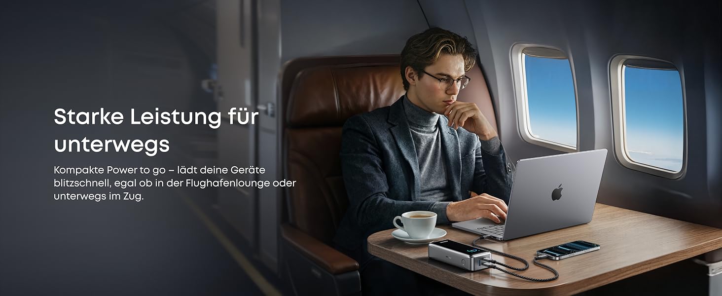 Power Bank Anker Prime 26250mAh: 3 порти, 300W, швидка зарядка, TSA-сертифікований, керування через додаток, для MacBook, iPhone та інших пристроїв