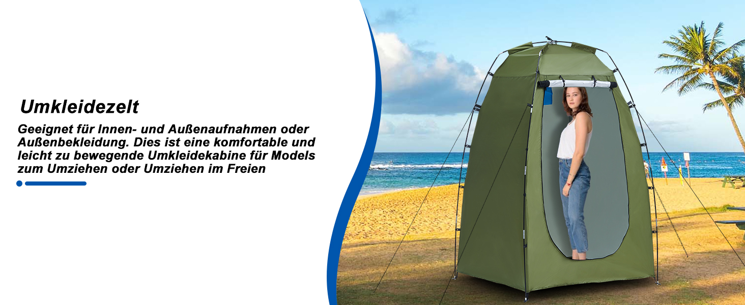 CLIPOP Намет Pop-Up, водонепроникний, легкий, одношаровий, для весняного кемпінгу, простий у встановленні – для пляжу, походів, фестивалів, відпочинку на природі (Зелений)