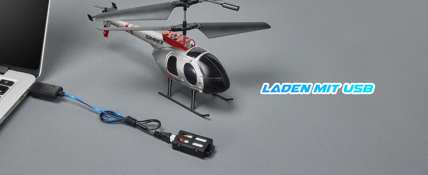 Радіокерований гелікоптер SIMREX 2.4 GHz, 2 швидкості, 20 хв польоту, для хлопчиків та дівчаток