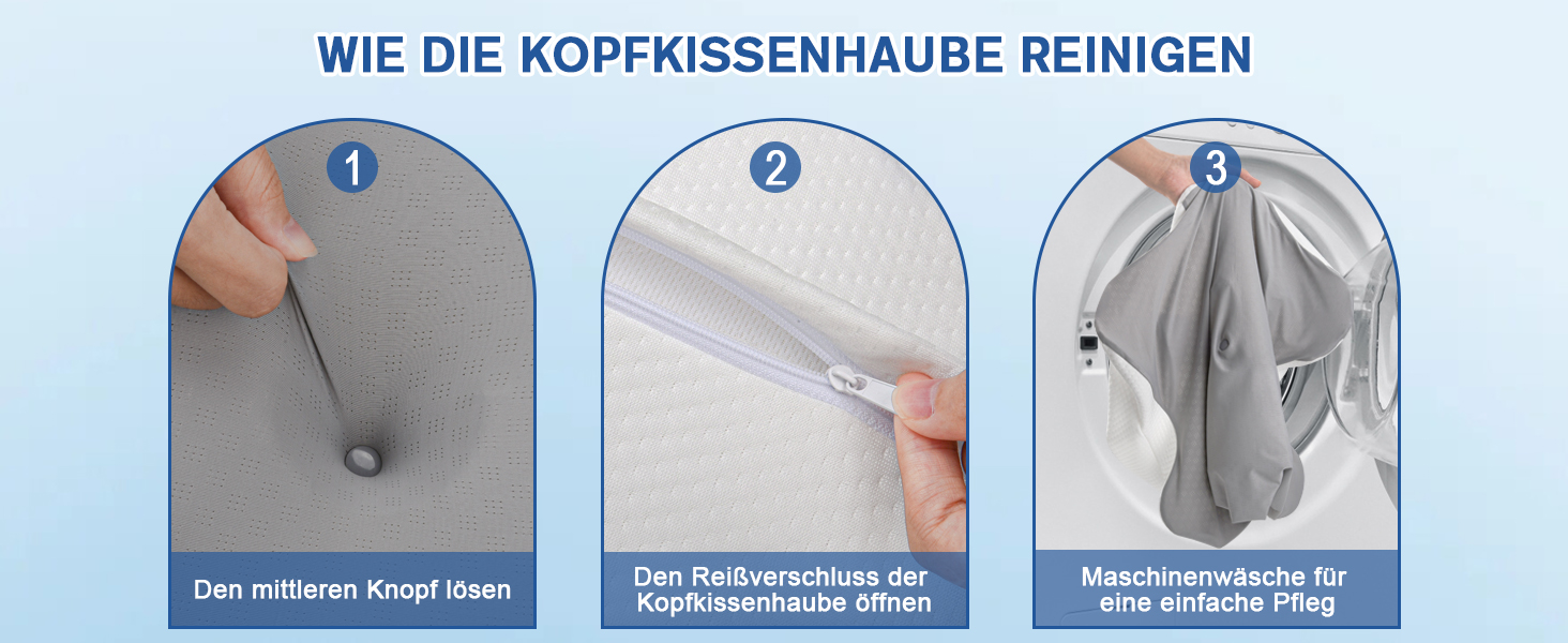 Ортопедична подушка для шиї з Memory Foam, проти болю в шиї та плечах, знімний чохол, сіра