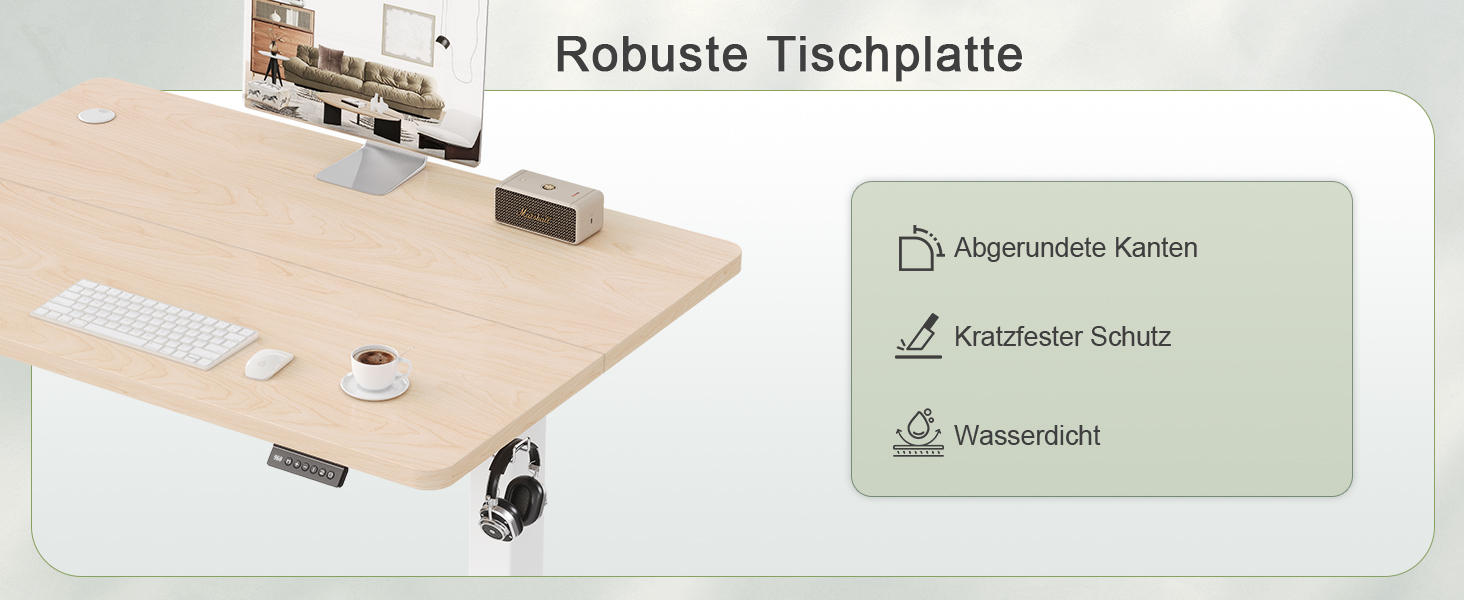 Електричний регульований стіл JUMMICO 80x60 см з USB-портом - ергономічний стіл для роботи та навчання