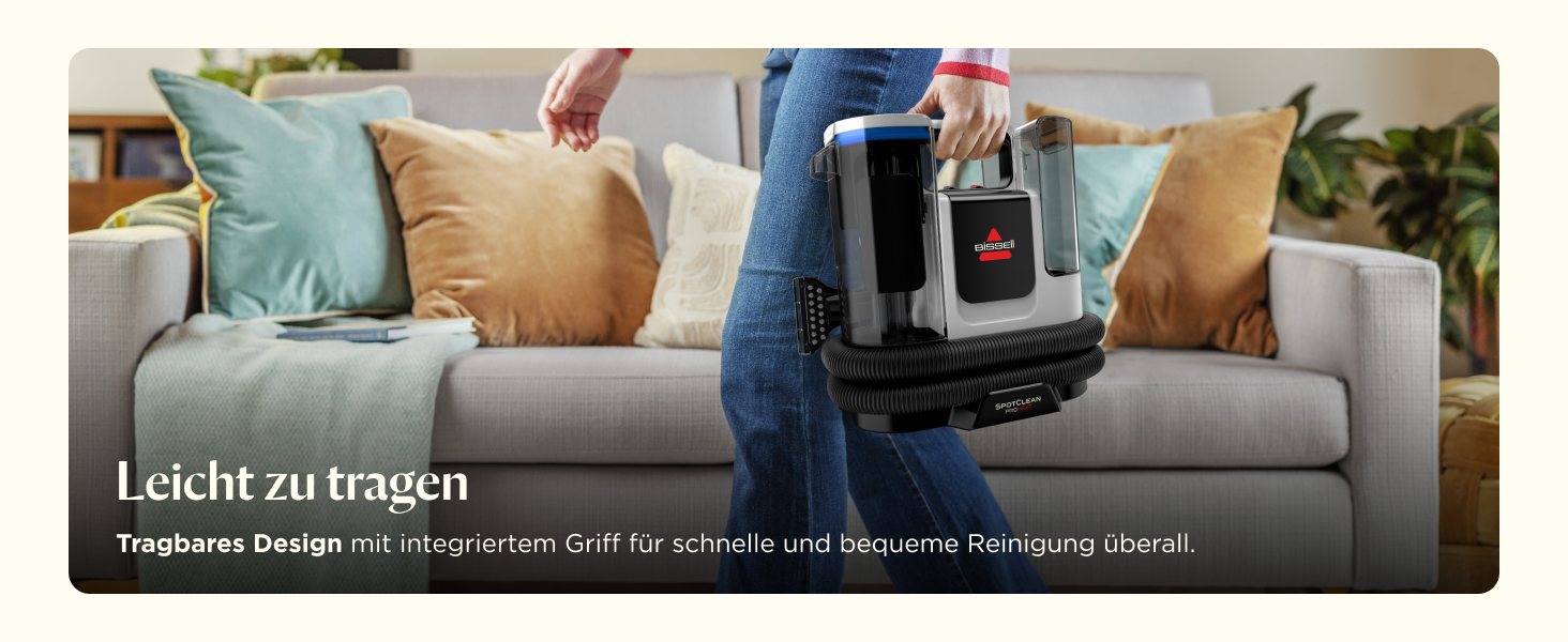 BISSELL SpotClean ProHeat Advanced - професійний мийник килимів та м'яких меблів, 1125W, з кабелем, 3924N