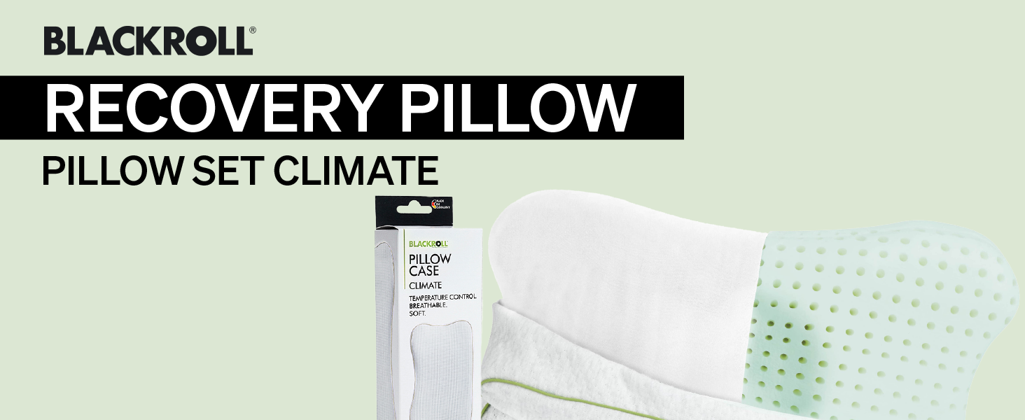 BLACKROLL® Recovery Pillow Set Jersey Anthrazit: ергономічна подушка для шиї та голови з Memory Foam (з додатковим чохлом), Made in Germany