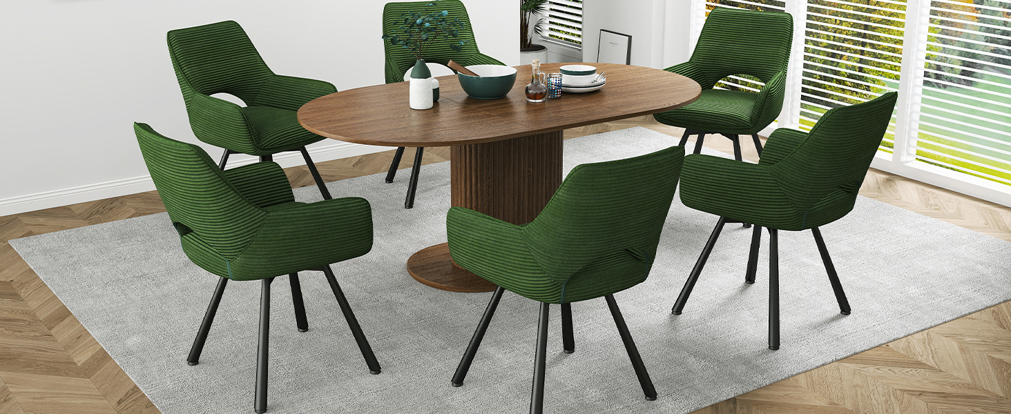 Набір обідніх стільців 4 шт. з поворотним механізмом 360°, стільці з підлокітниками на металевих ніжках, підходять для обідньої кімнати, м'які стільці з велюру, бежевого кольору