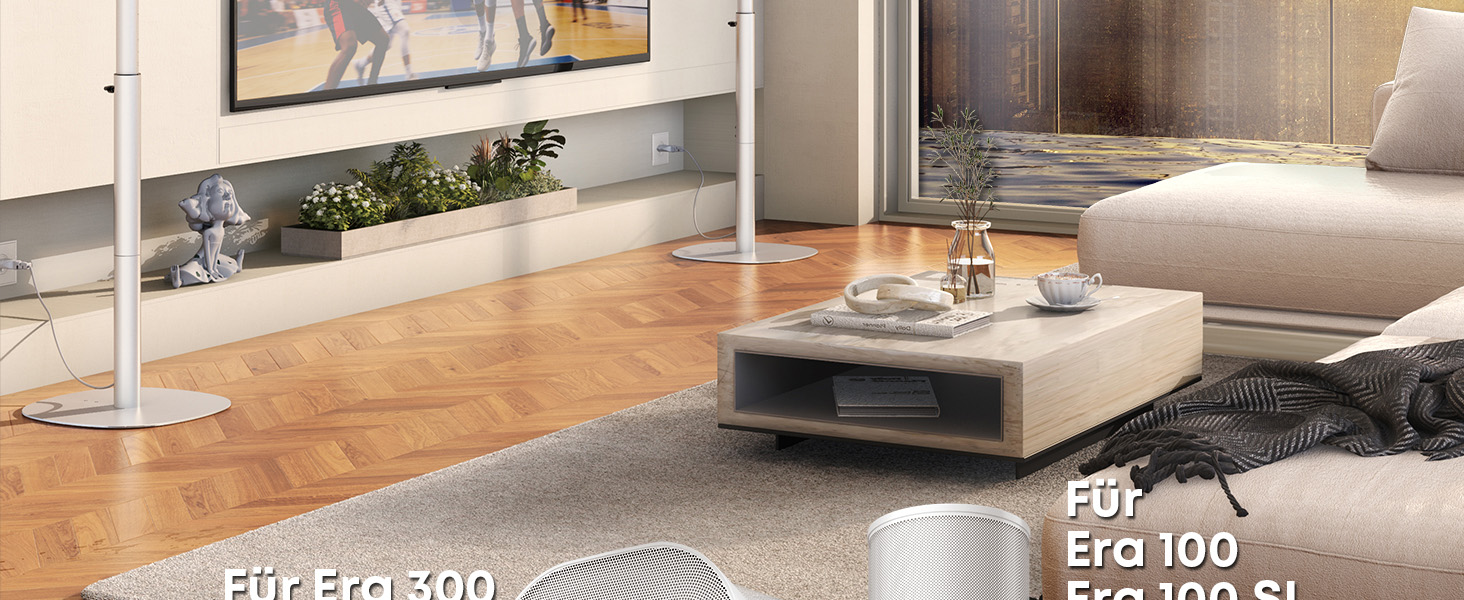 Стійки під акустику SONOS Era 100/100 SL/300, регульовані, білі, 74-99 см, 2 шт.