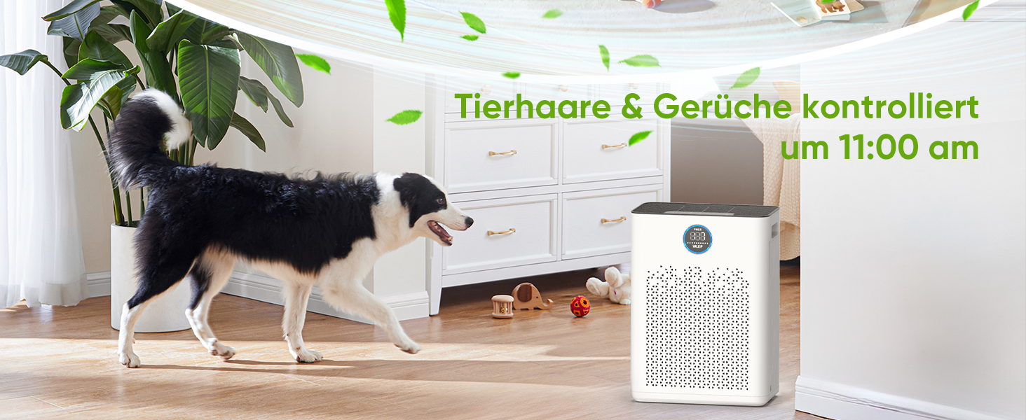 Повітряний фільтр з керуванням через додаток, HEPA H14, фільтр з активованим вугіллям, розумний очищувач повітря для дому з Alexa, для великих приміщень, Smart WiFi, KJ3-7S