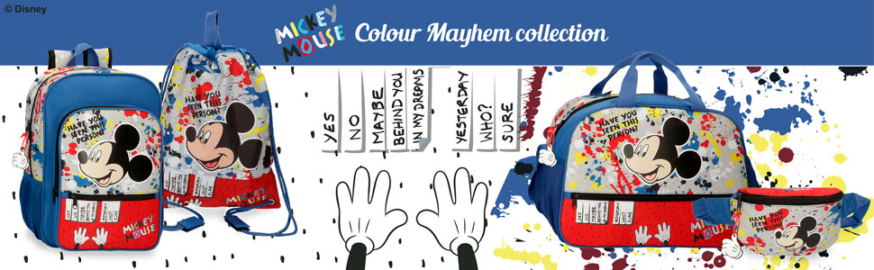 Дитяча валіза Disney Mickey Colour Mayhem червона