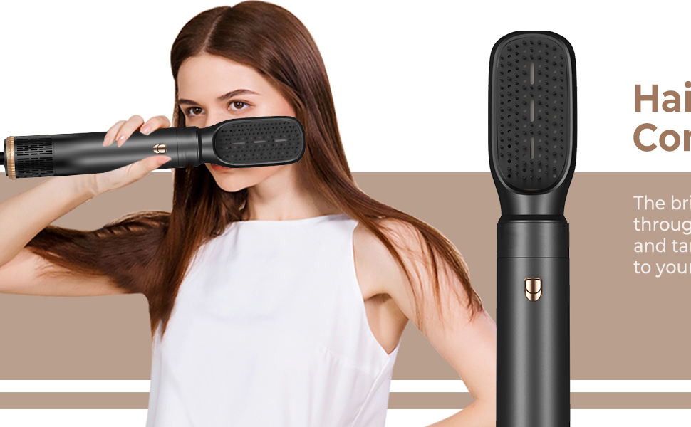 Набір для укладки волосся Hairstyler 5-в-1 з автозавиткою та феном, чорний