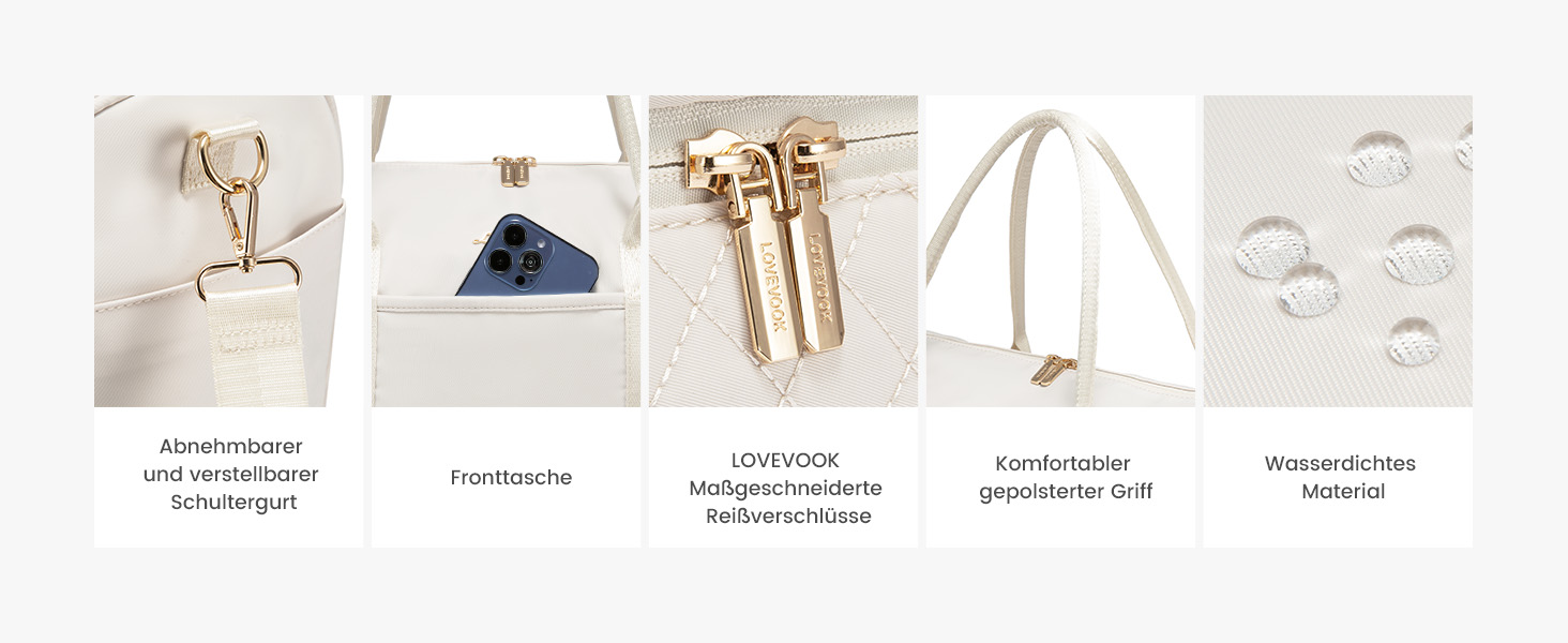 Сумка-мішок LOVEVOOK для подорожей: жіноча дорожня сумка-мішок з відділенням для взуття та мокрих речей, 2 шт. (35л, Beige & Khaki)