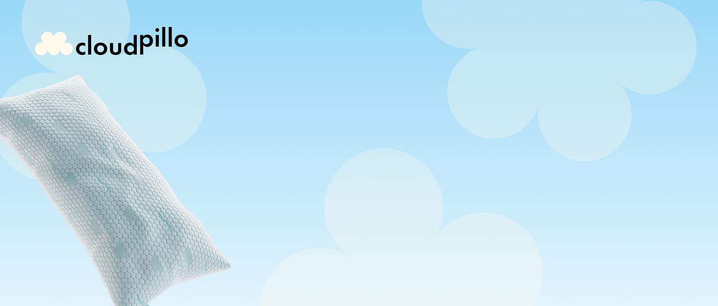 Cloudpillo Подушки з піною з пам'яті - комплект 2 шт., регульована висота, 40x80 см, ергономічні та гіпоалергенні подушки