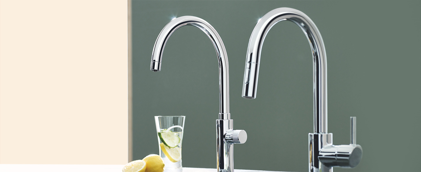 Змішувач кухонний GROHE Concetto з висувним душем, поворотний 360°, хром - 31483002