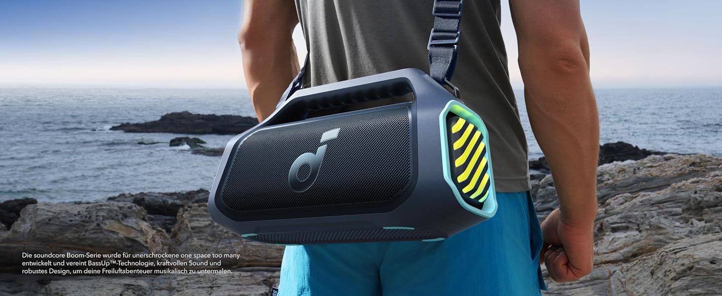 Soundcore Boom 2 Plus - портативна Bluetooth колонка, 140W, IPX7, RGB, Power Bank, BT 5.3 (синій)