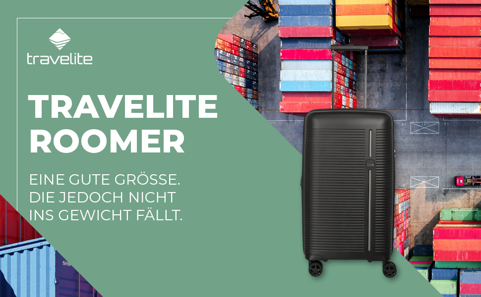 Чемоданний набір Travelite Roomer 2 шт. L/M: міцні валізи з TSA замком, розширювана валіза M (66 см), чорний