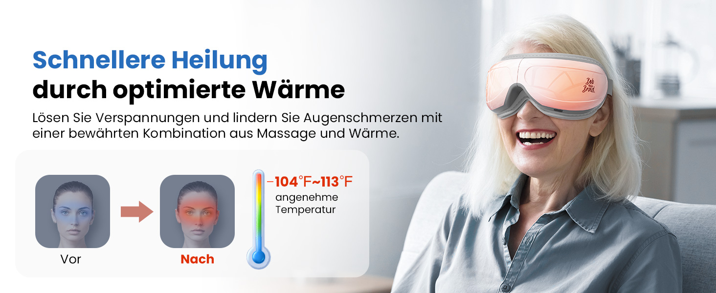 Масажер для очей Bob and Brad EyeOasis 2 з підігрівом, музикою та компресією, електричний. Зменшує темні кола та сухість очей. Маска для очей з пультом керування.