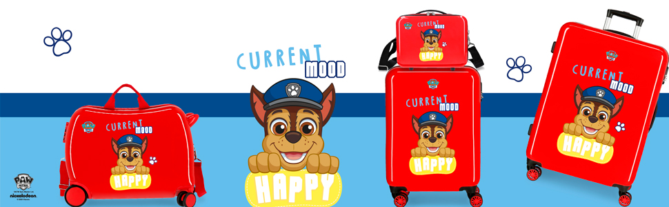 Валіза в салоні Paw Patrol Be Happy синя 38x55x20 см Кодовий замок з твердою оболонкою ABS 34 л 2,6 кг 4 подвійні колеса ручна поклажа