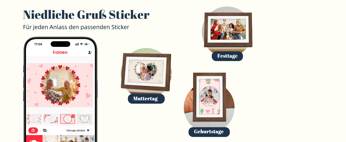 Цифровий фоторамка Frameo 10.1 дюйма з Wi-Fi, горіхове дерево, 32GB, IPS Touchscreen, Wi-Fi, фото/відео через додаток Frameo, подарунок для чоловіків та жінок