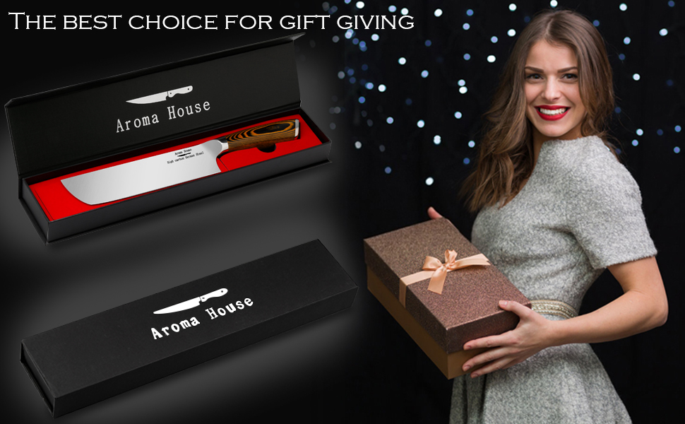 Японський ніж Nakiri 7 дюймів: професійний кухонний ніж для овочів з нержавіючої сталі з високим вмістом вуглецю