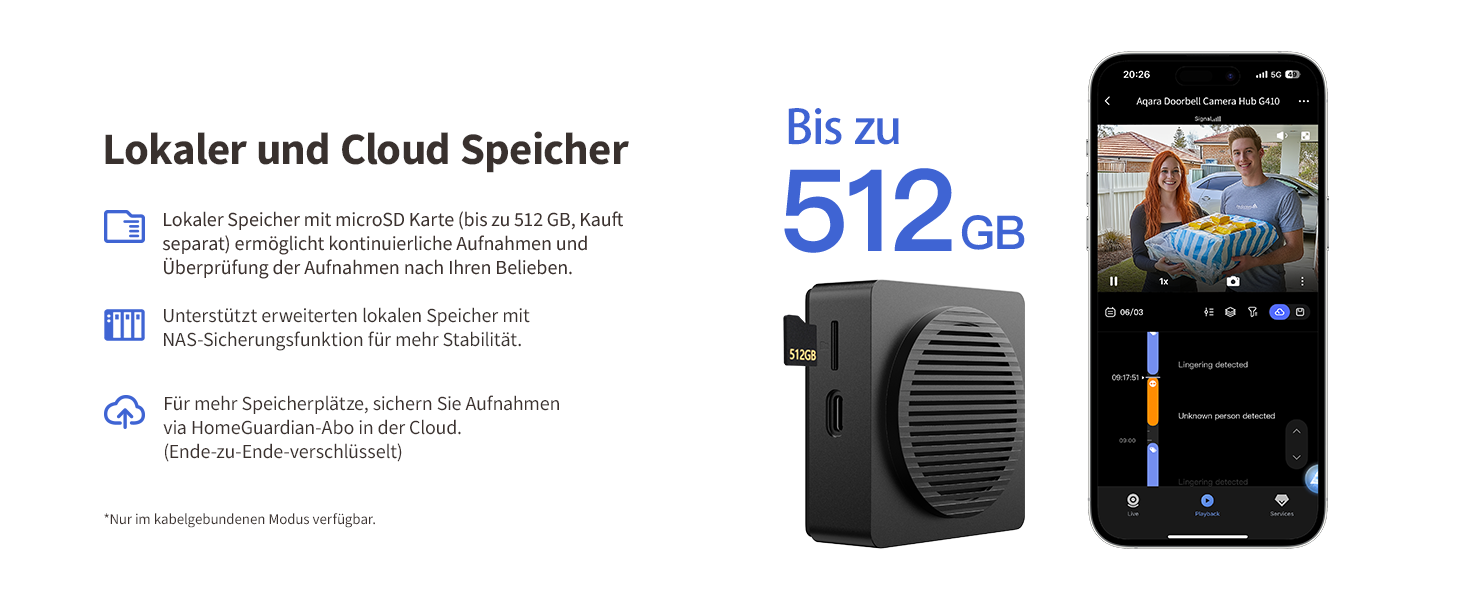 Aqara Smart Doorbell Camera G410 з дзвінком, 2K, відеоспостереження, 2-сторонній аудіо, Matter Hub, Wi-Fi, сірий