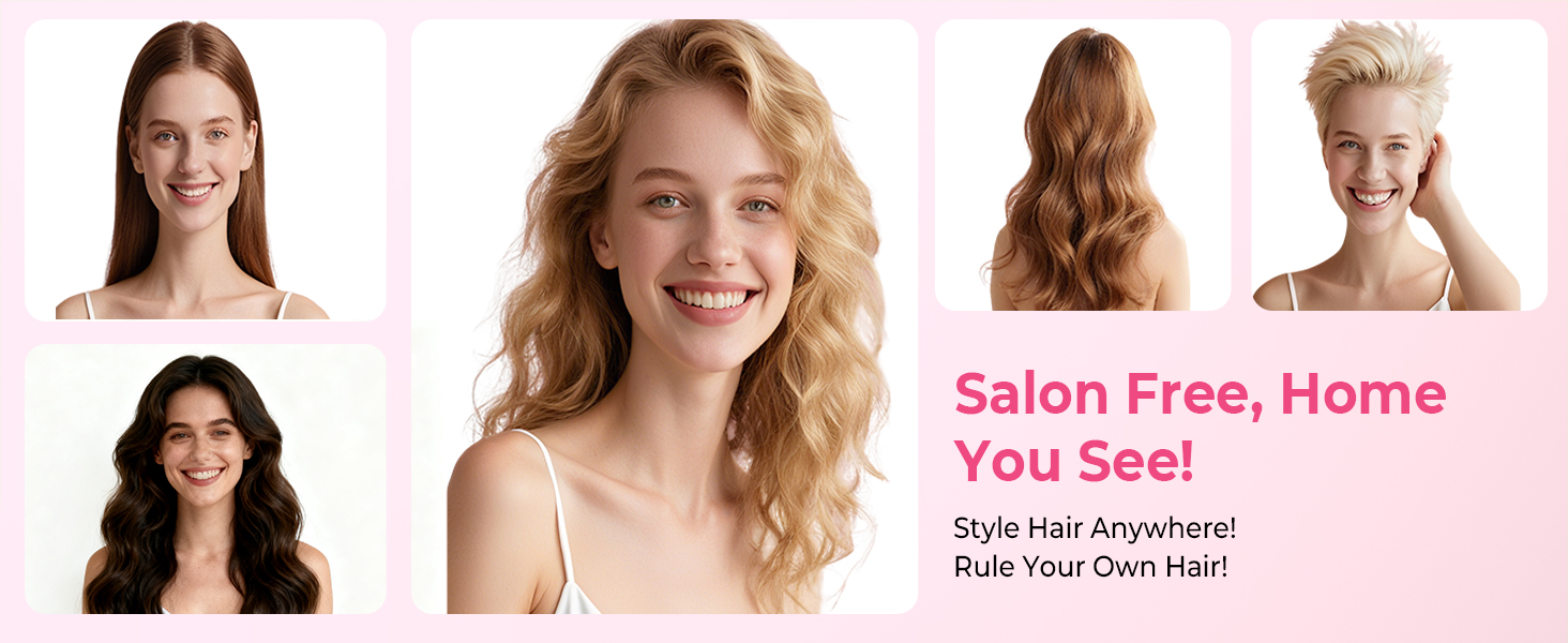 Atopskins Airbrush Haarstyler 5-в-1: Фен-щітка, стайлер для волосся з гарячим повітрям, випрямляч, плойка (Червоний)