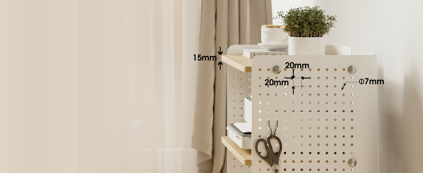 Стіл для принтера Fenge з колесами, мобільний тримач для принтера з перфорацією, 3 рівні, стійка для принтера/роликовий контейнер з органайзером, полиця, шафа для документів, для офісу та дому, 45,3x33,5x53,5 см (Дуб+Білий)