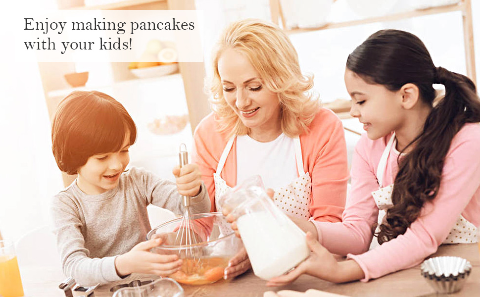 Сковорода для панкейків Induktion з антипригарним покриттям, 7 отворів, знімний ручка, для приготування яєць та дитячого сніданку - синій