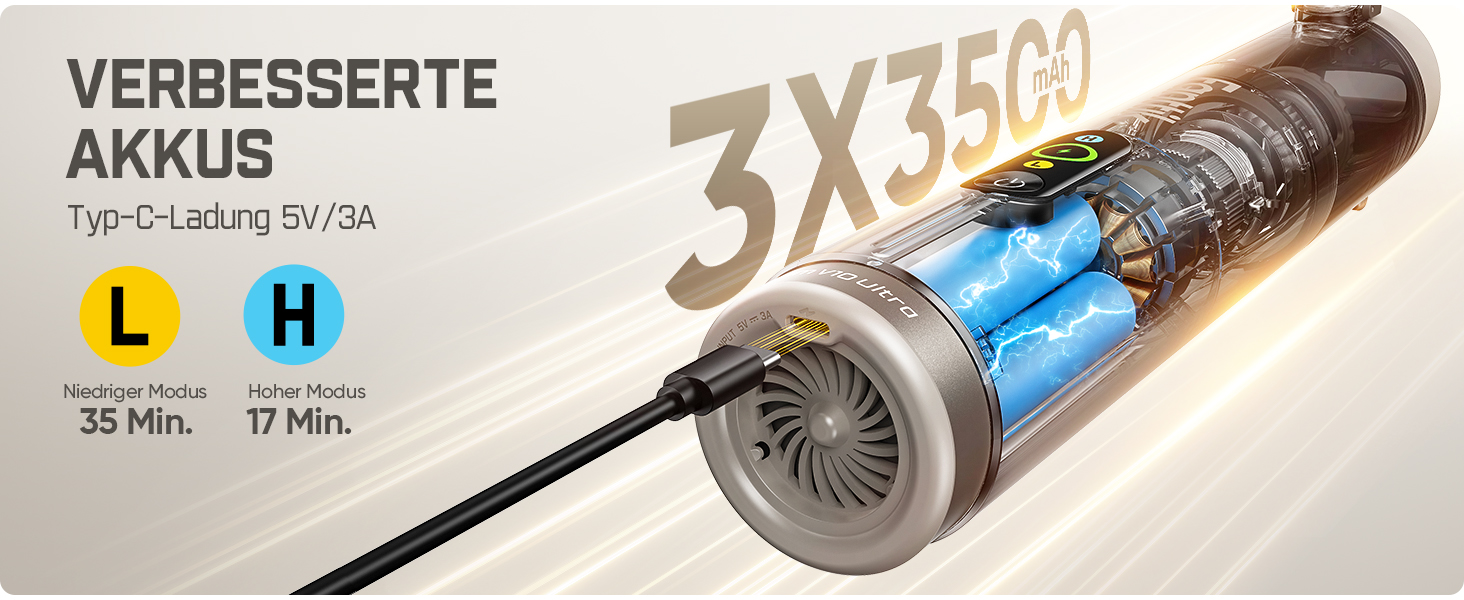 Бездротовий автомобільний пилосос Fanttik Slim V10 Ultra 4-в-1, ручний міні-пилосос для авто та офісу, потужність всмоктування 19 кПа, 2 режими роботи, коричневий