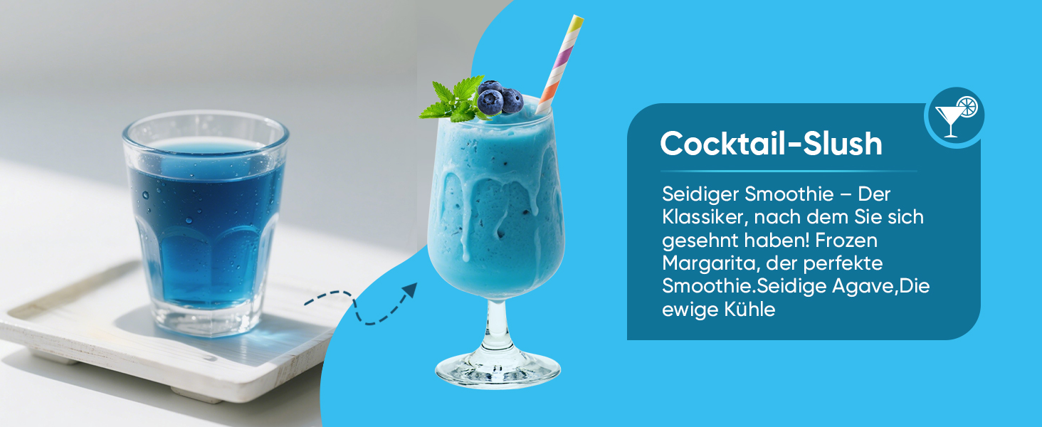 Машина для приготування сляшів 2,5L з LED-дисплеєм, 6 програм (Margarita, Frappé, Milkshake), керування однією кнопкою (Сріблястий)