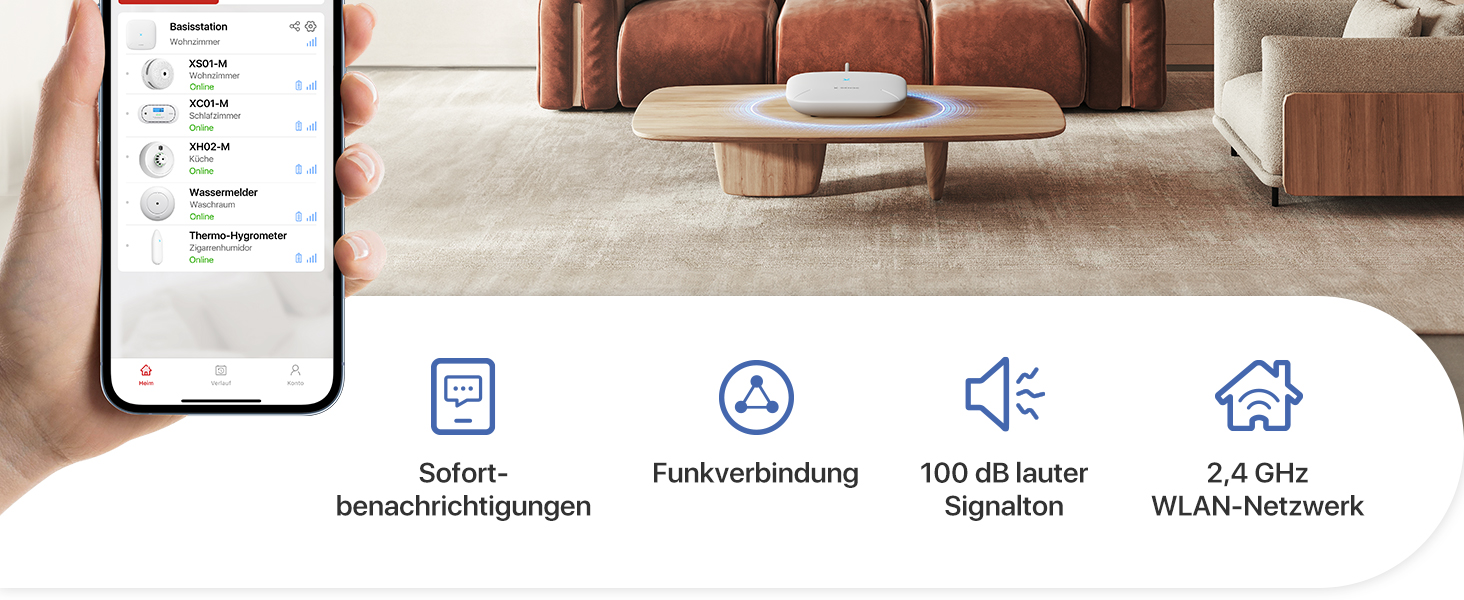 X-Sense Детектор диму Smart XS01-M з базовою станцією SBS50, сертифікований EN 14604, бездротовий мережевий детектор диму з Wi-Fi, сумісний з додатком X-Sense Home Security, білий, FS61, комплект з 6 шт.