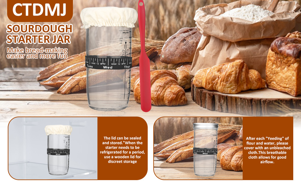 Набір для бродіння та випікання хліба: корзинка 25 см, набір 7 предметів, скляна тара 700 мл, 100% натуральний ротанг