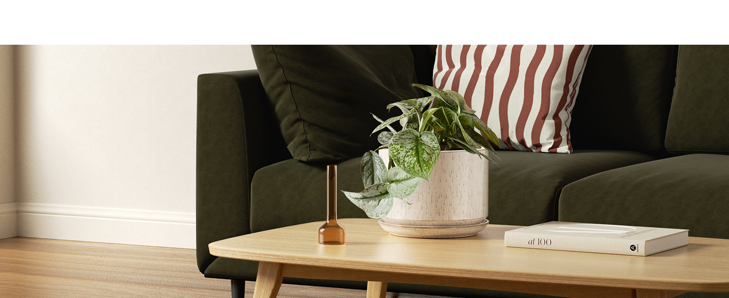 3 шт. керамічні горщики для квітів LE TAUCI, діаметр 11+13+17 см, з підставкою та дренажним отвором, для кімнатних рослин, бежевий, реактивна глазур