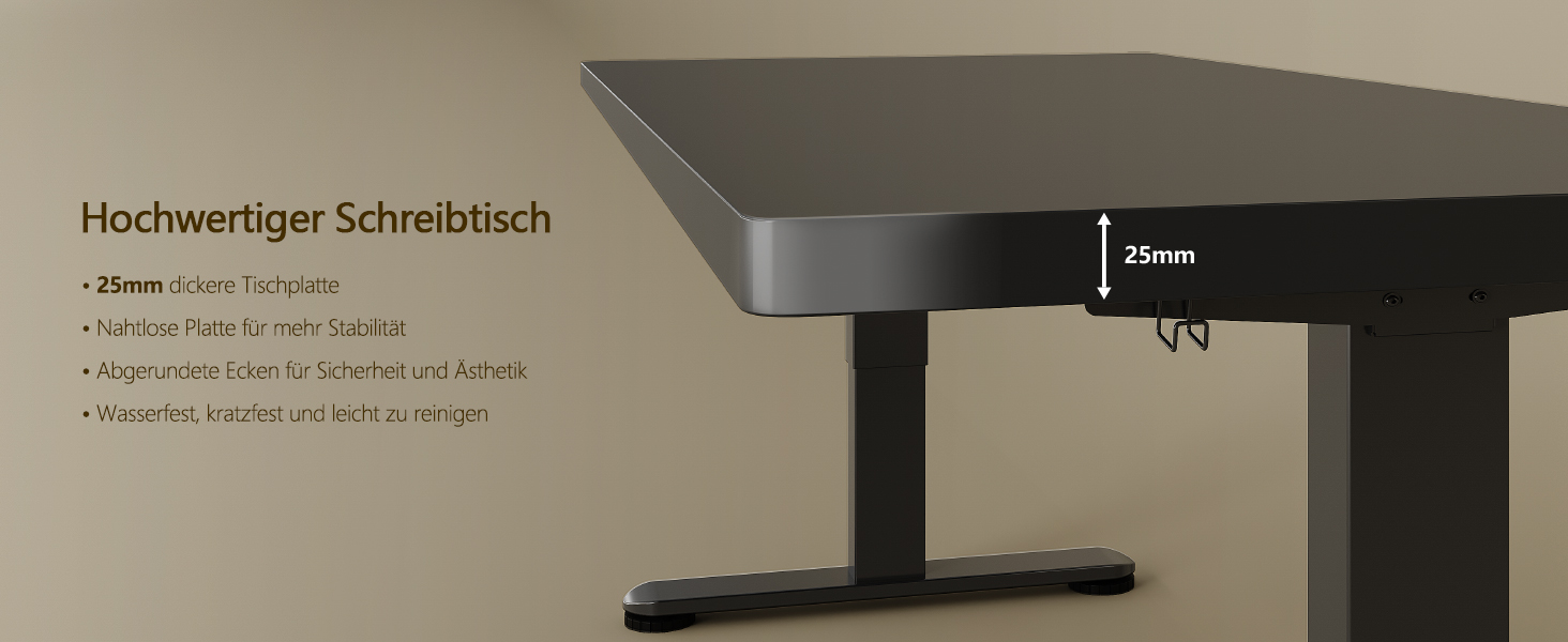 Регульований стіл, 180x80 см, електричний стоячий стіл з подвійним мотором, сенсорна панель, USB-A, організація кабелів, стільниця 25 мм, ергономічний офісний стіл, білий