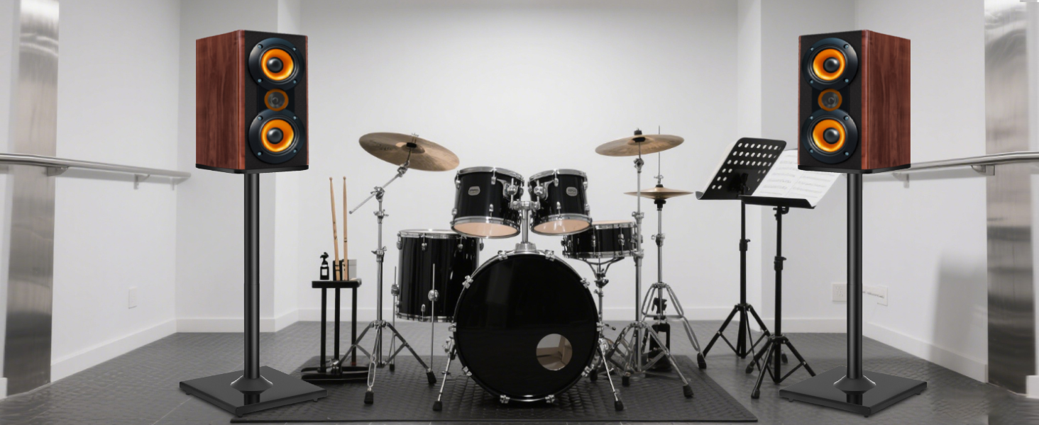 Підставка для колонок OUUTMEE, пара, до 10 кг, з кабельною організацією, сумісна з різними моделями, без регулювання висоти