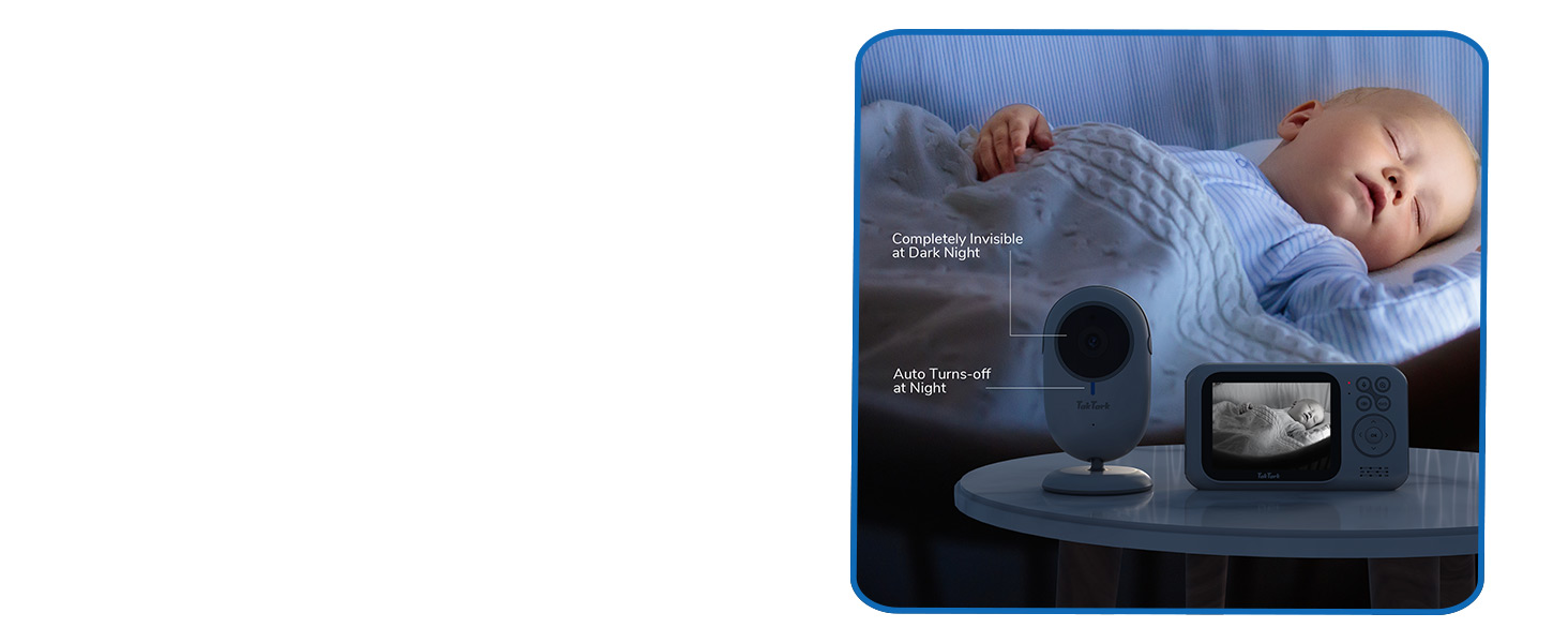 Відеоняня TakTark з камерою та монітором 3.2'', дитячий відеомонітор з зумом, функцією VOX, двостороннім зв'язком, нічним баченням та термометром