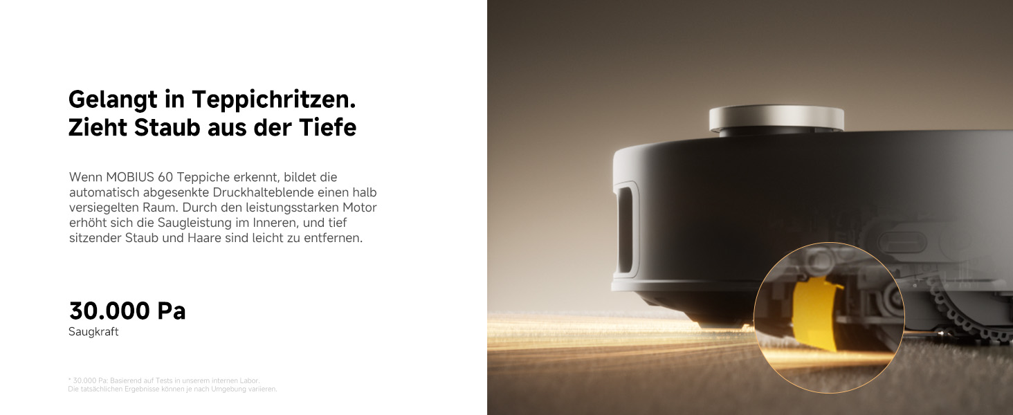 Робот-пилосос Mova V50 Ultra Complete з функцією миття, 24000 Па, подолання перешкод 6 см, навігація Liftable+RGB AI+LED, 80°C гаряча вода, 63°C самостійне сушіння, DuoSolution System, щітка Tricut (Mobius 60)