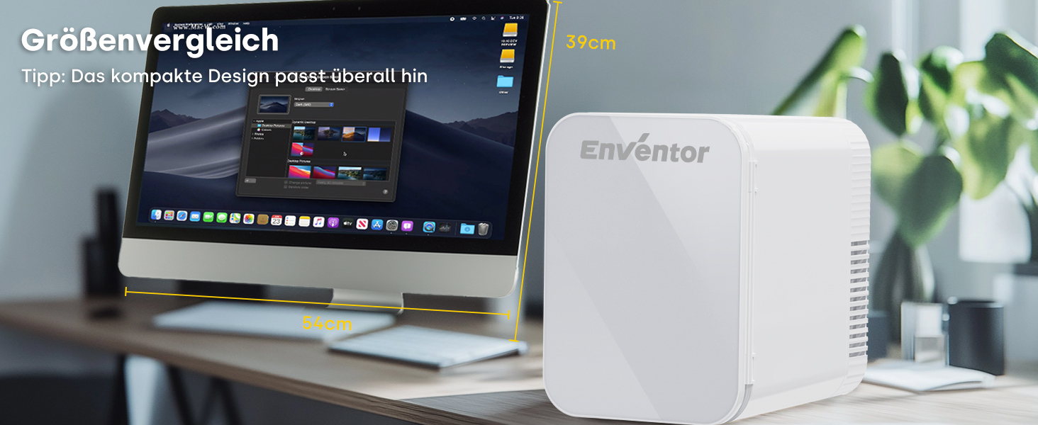 Mini холодильник Enventor 10L: компактний, тихий, з функцією охолодження та підігріву (12V/220V) для авто, спальні, офісу