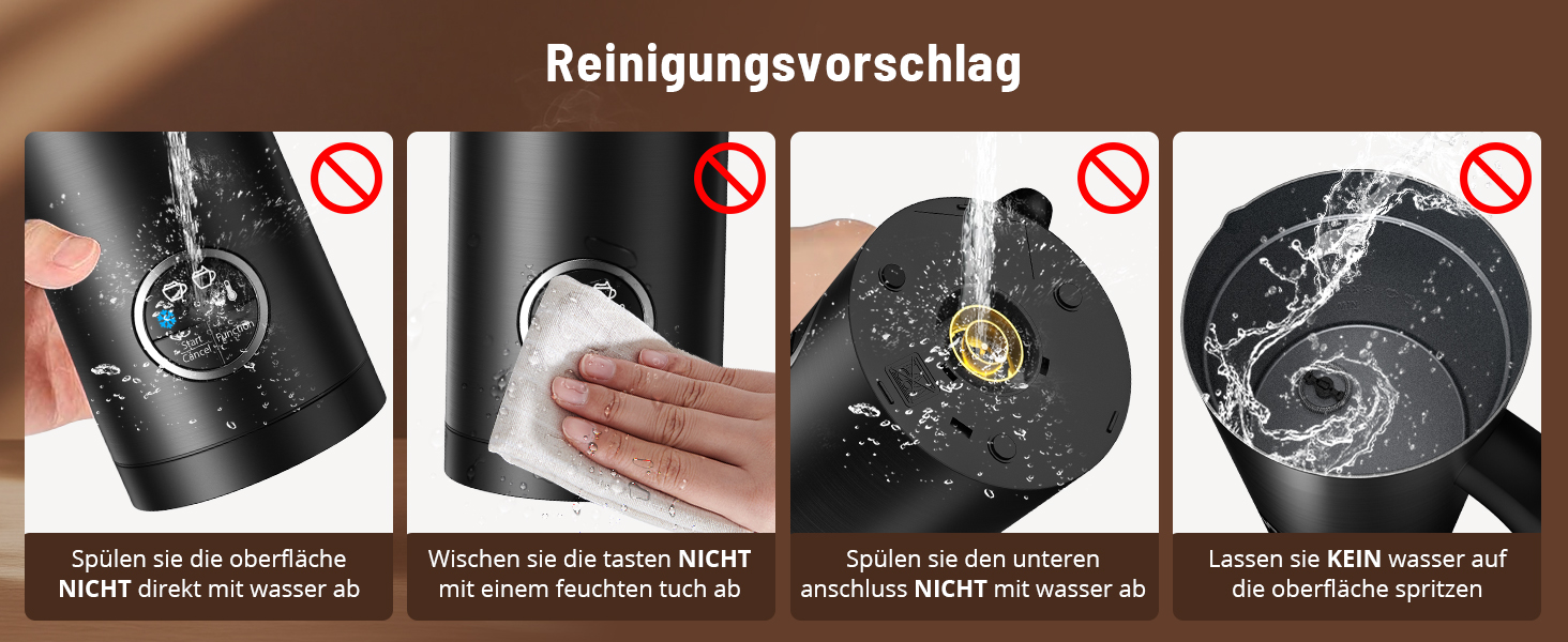 Електричний спінювач молока PARIS RHÔNE 4-в-1, 300 мл, індукція, антипригарне покриття, бездротовий, для гарячого та холодного молока (чорний)