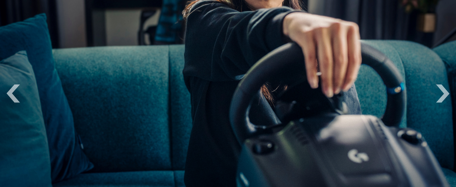 Logitech G923 Racing Wheel: Гоночне кермо для PS5, PS4, PC, Mac - Чорне. TRUEFORCE, 1000Hz, Подвійне зчеплення