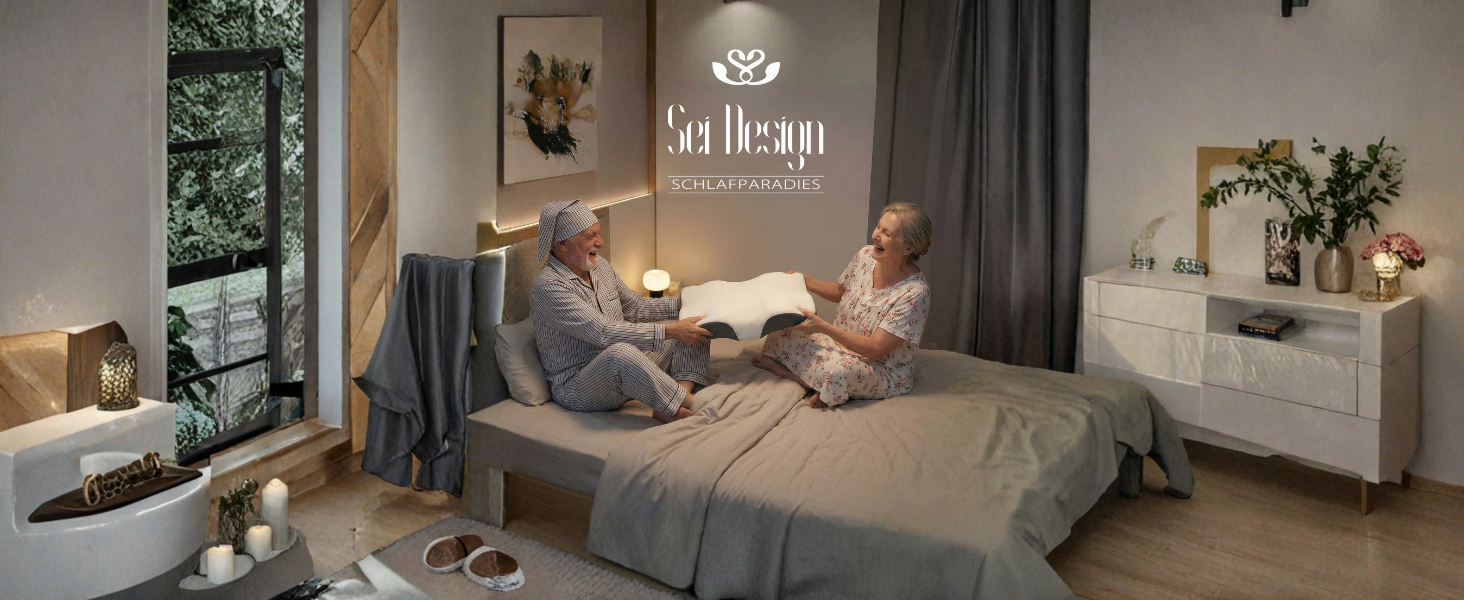 Ортопедична подушка для шиї Sei Design з Memory Foam - для спини та боку, Oeko-Tex®, Lyocell, охолоджуючий чохол