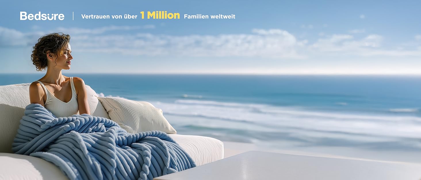 Ковдра BEDSURE 135x200 см - чотирисезонна, для алергіків, біла, 300 GSM, Oeko-Tex сертифікат