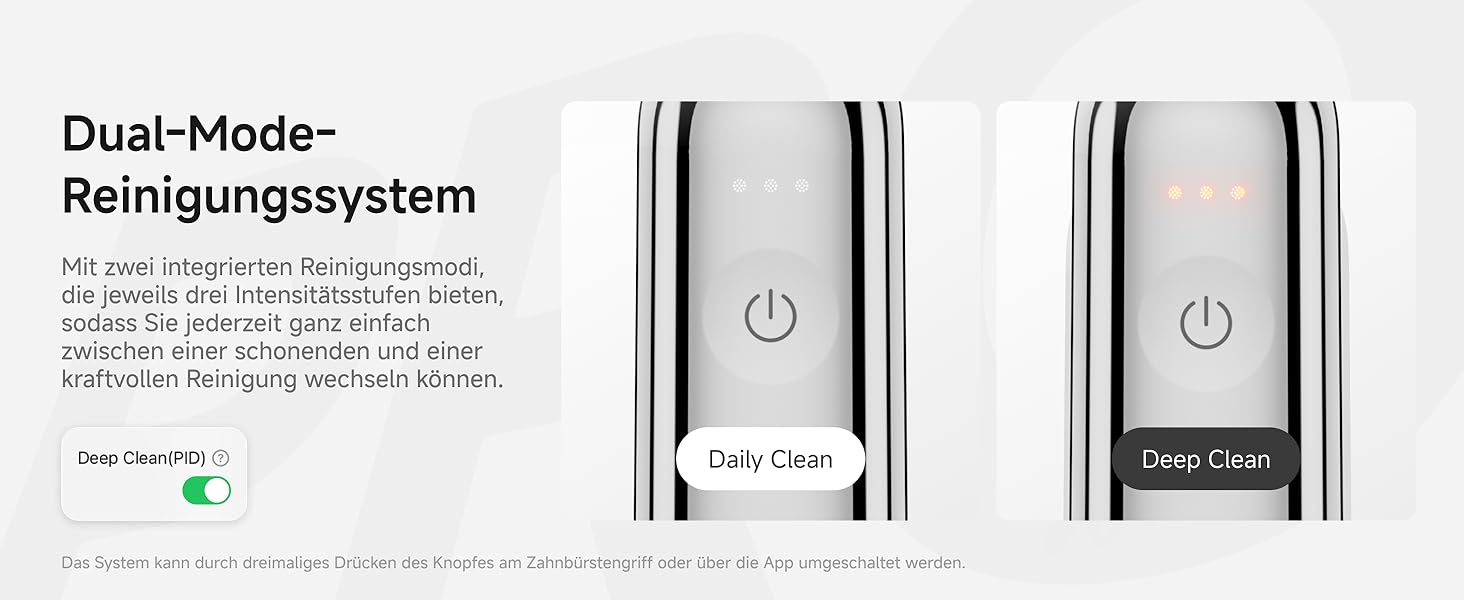 Електрична зубна щітка Laifen Wave Pro з 6 режимами, акумулятор на 70 днів, прозорий корпус (нержавіюча сталь)